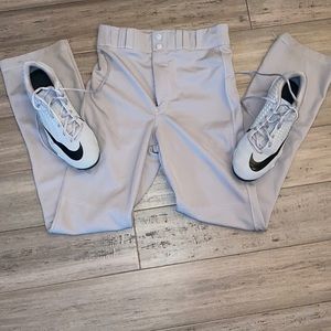 Baseball cleats and pants